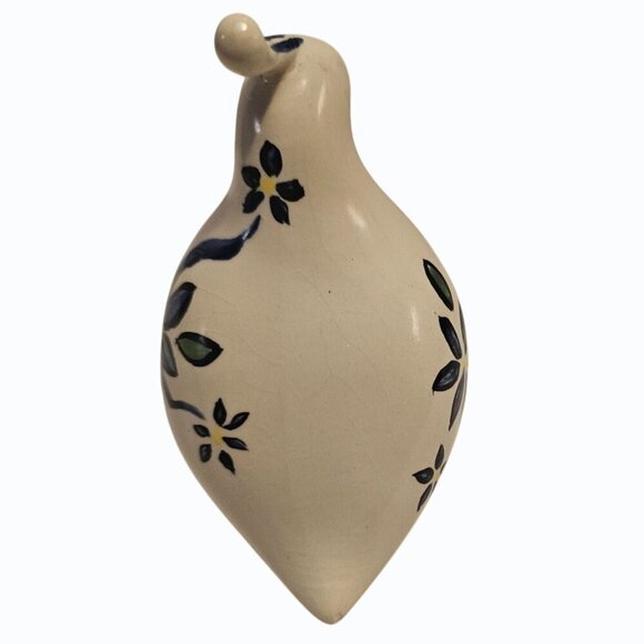 Vintage Artist Signed Dated Ceramic Pottery Bird Quail Floral - Picture 8 of 13